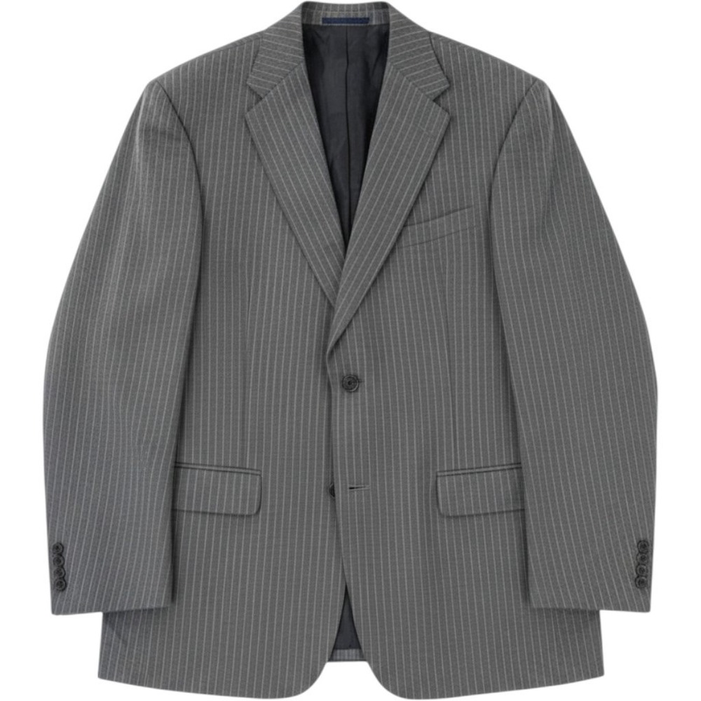 Daniel Cremieux Loro Piana Grey‎ Pinstripe Blazer Sport Coat Mens Made in USA